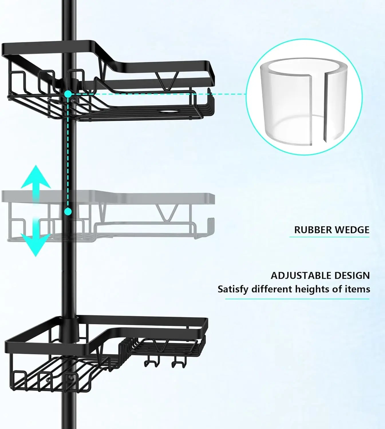 Stainless Steel Adjustable Shower Caddy