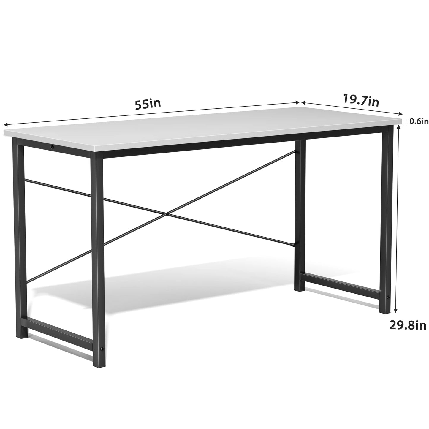 Modern Simple Style Compact Metal Frame Tabletop Easy Assembly