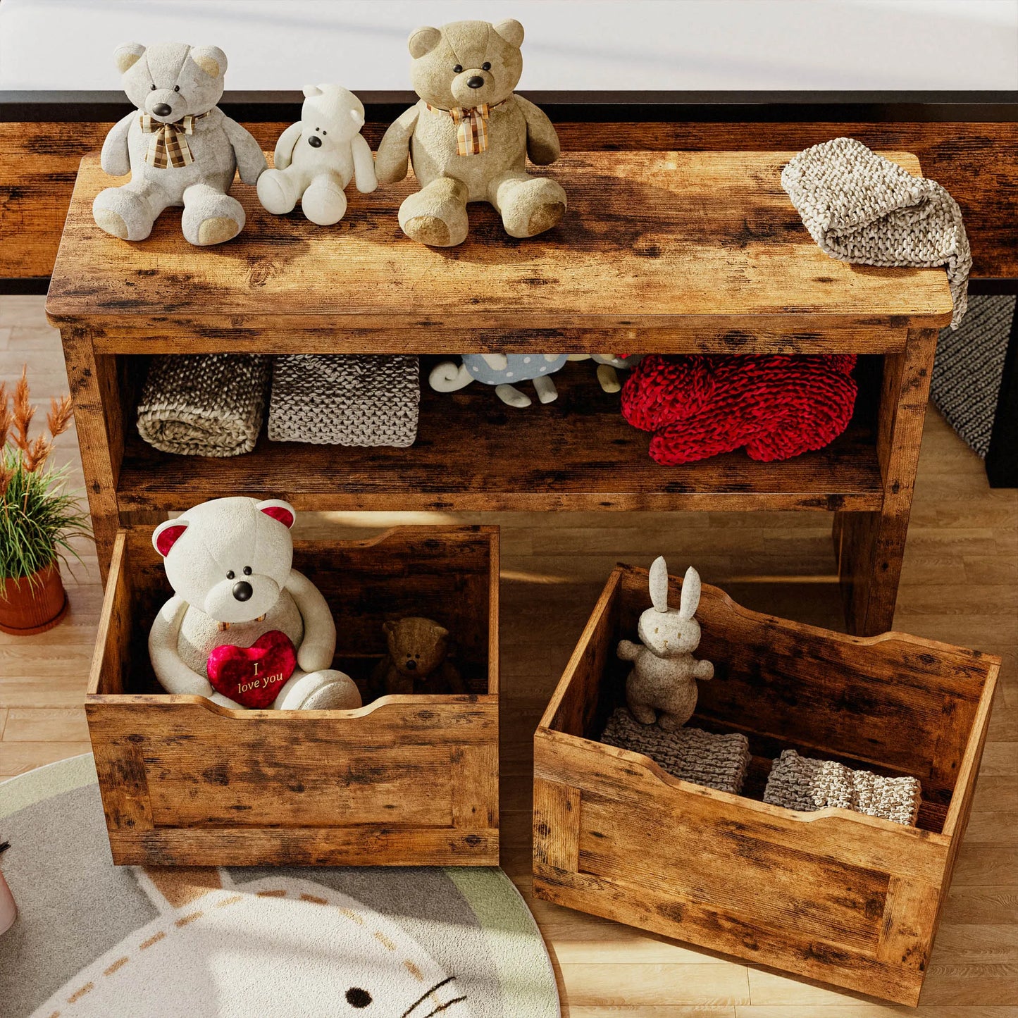 Toy Storage Organizer with Drawers
