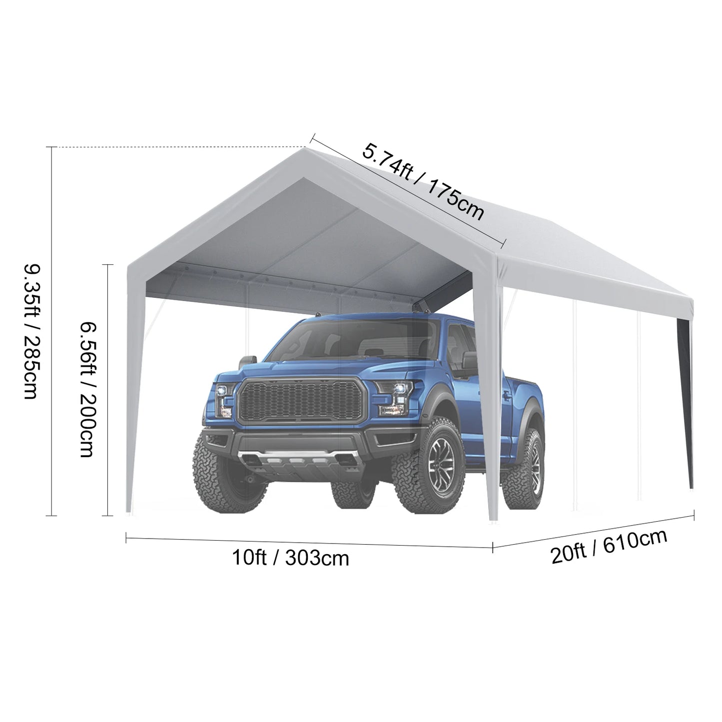 Heavy-Duty Carport Replacement Canopy Cover