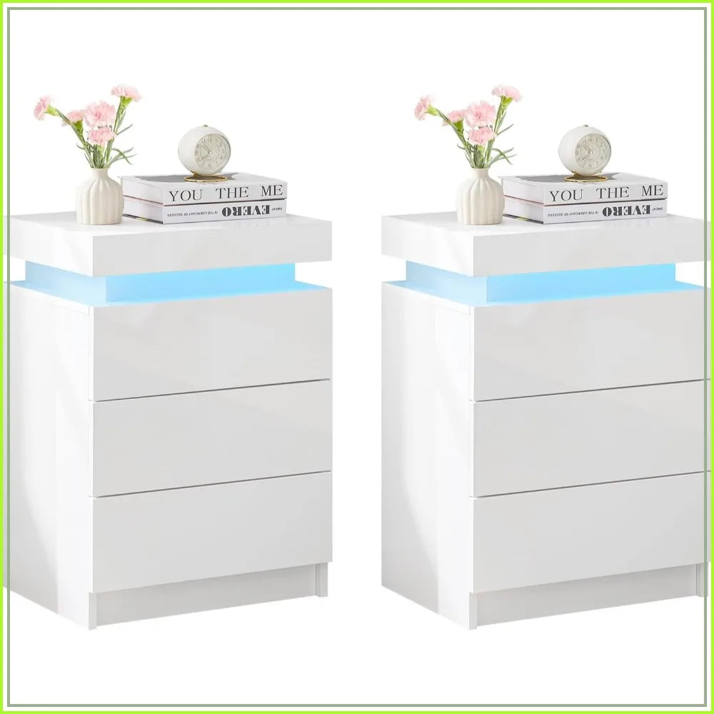 Nightstand with LED Light