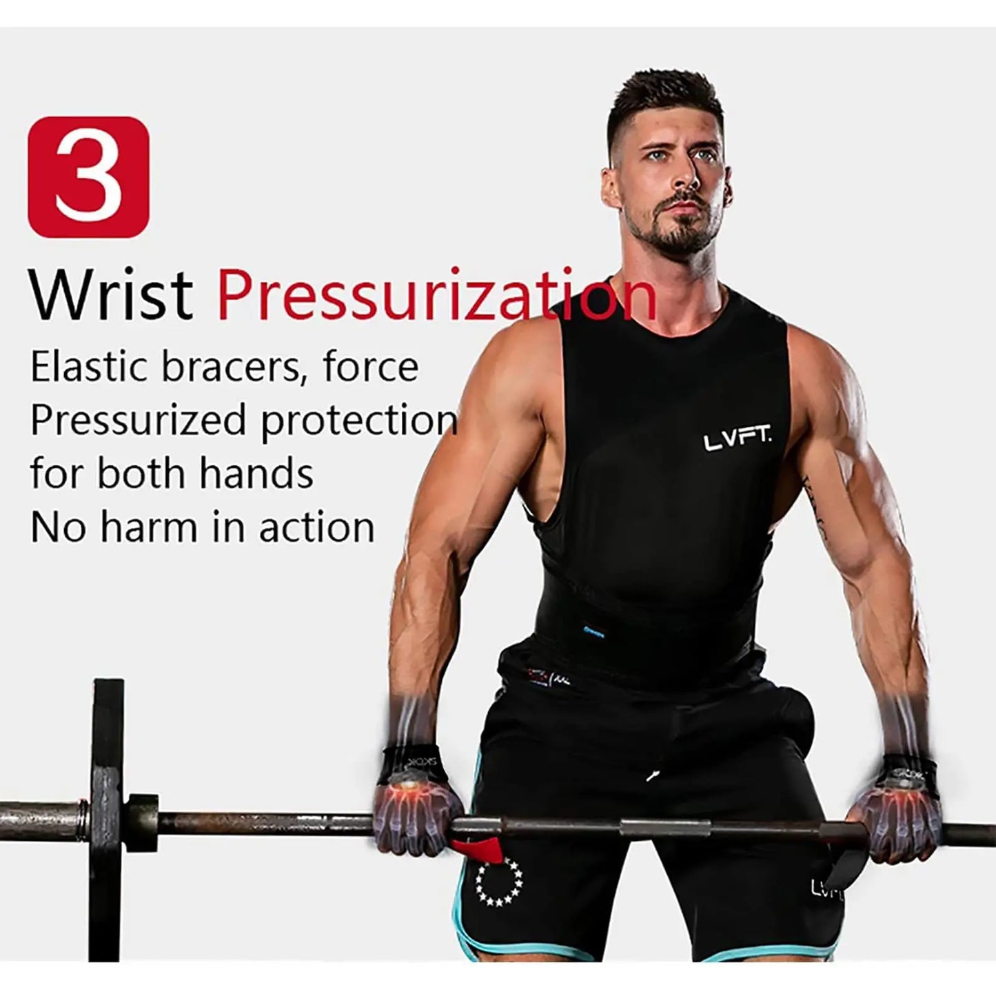 Weightlifting Wrist Straps Strength Training Adjustable