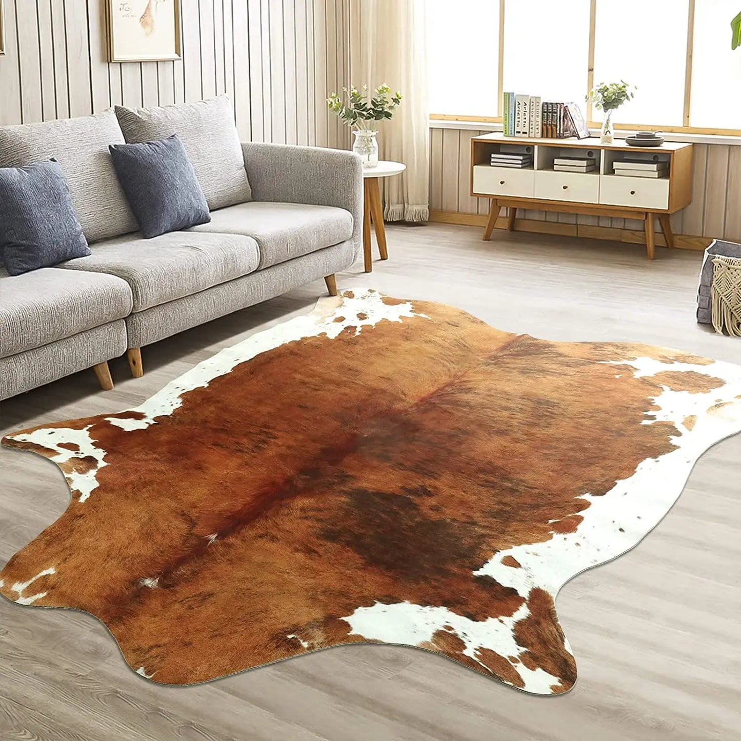 American style Animal Print Rug faux fur