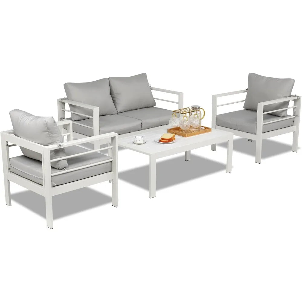 Modern Outdoor Aluminum Patio Furniture Set