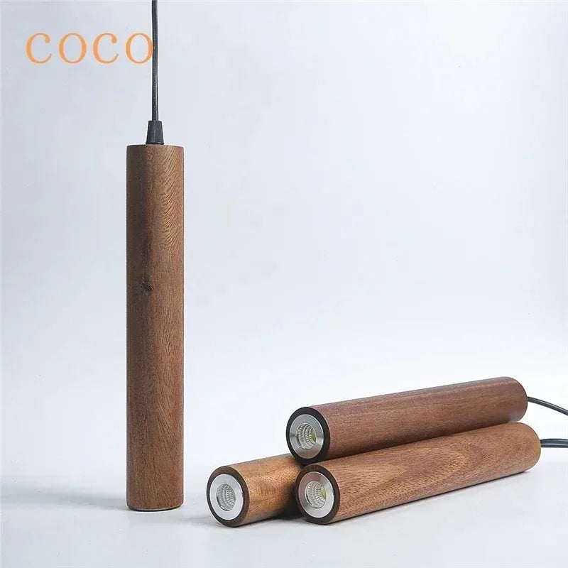 Modern Minimalist Wooden LED Pendant Light