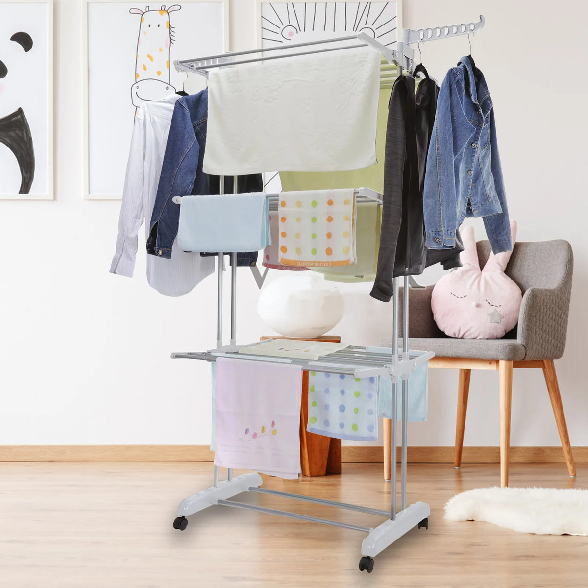 Foldable Wings Dryer Clothes Space