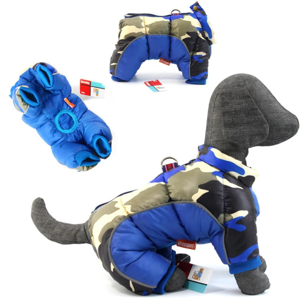 Full-body Small Dog Coat Warmer Jacket