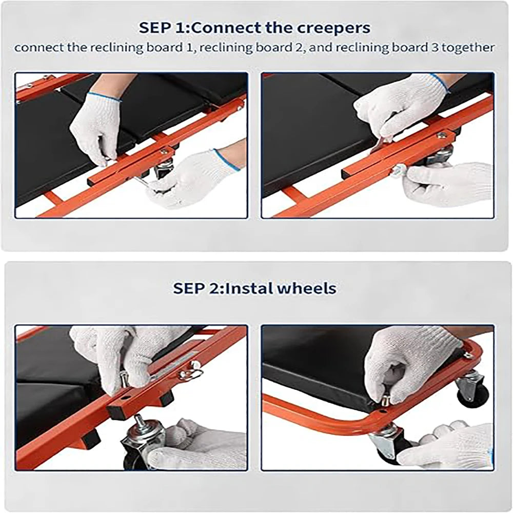 Automotive Mechanic Repair Under Car Rolling Creeper Seat