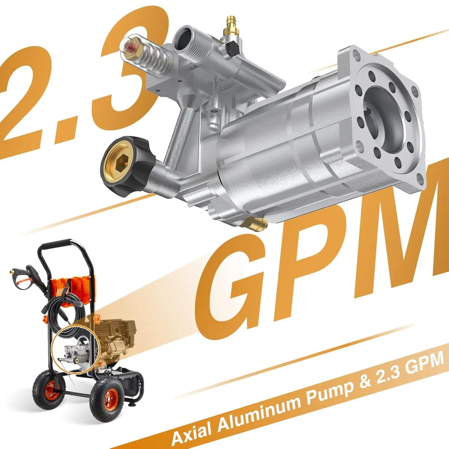 Gas Pressure Washer with 4 Adjustable Nozzles