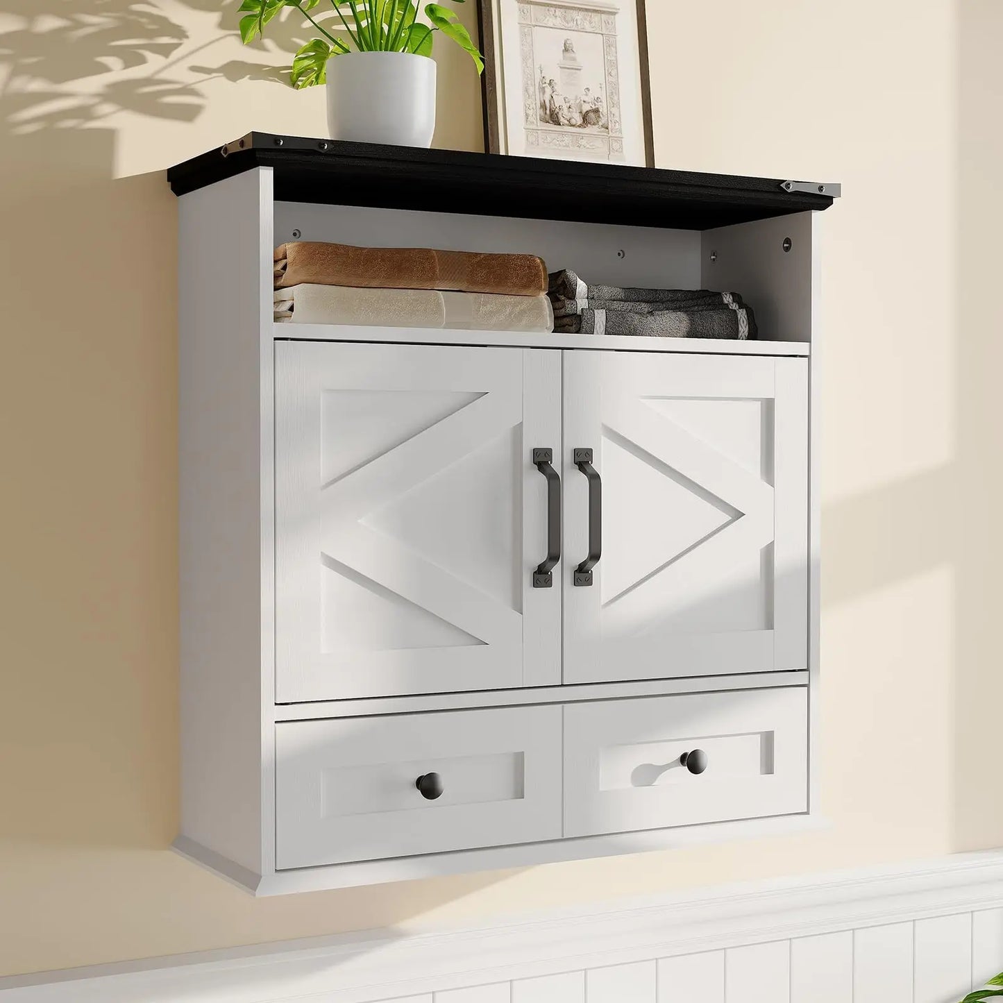 Wall Mounted Farmhouse Medicine Cabinet