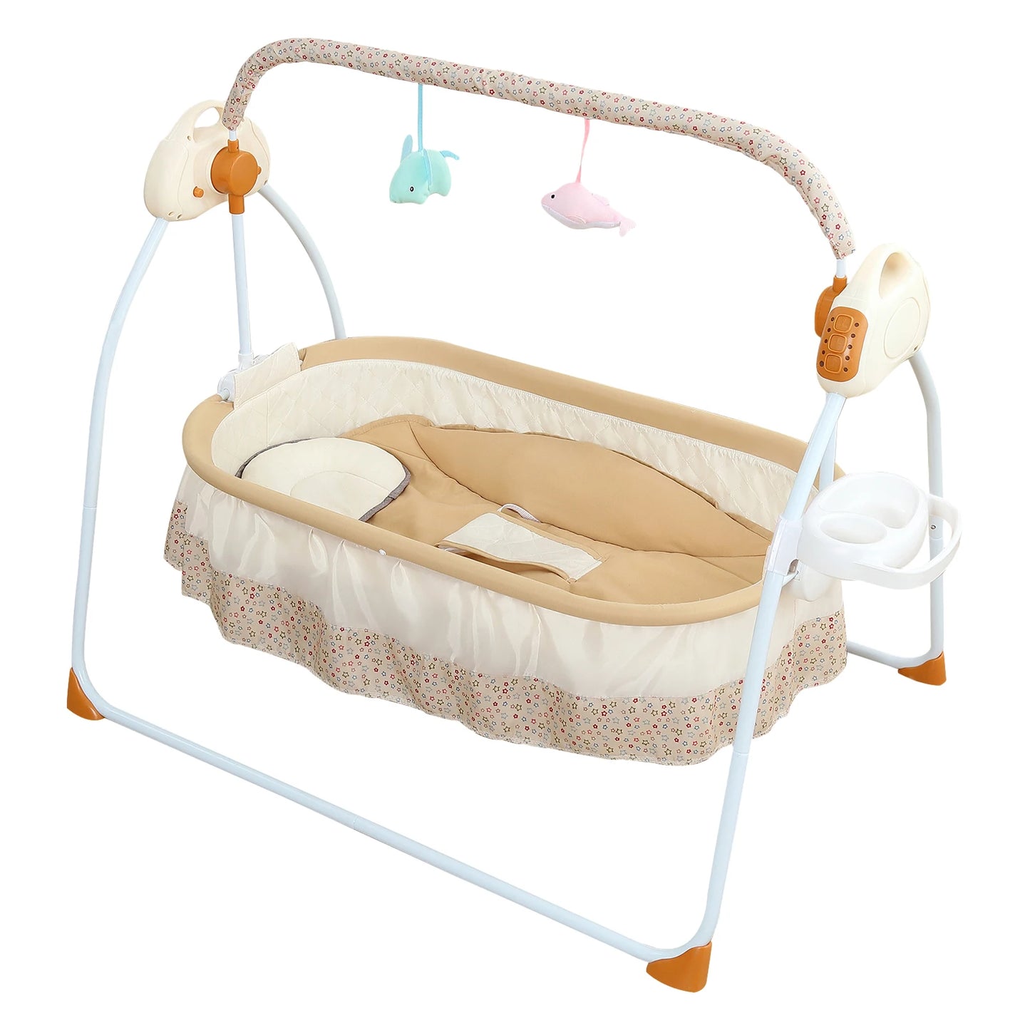 Foldable Electric Baby Cradle w/Rocking Bassinet