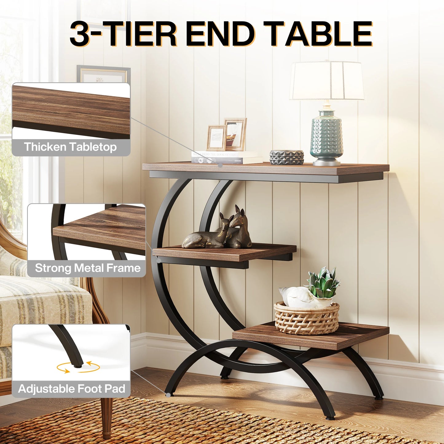 C-Shaped End Table