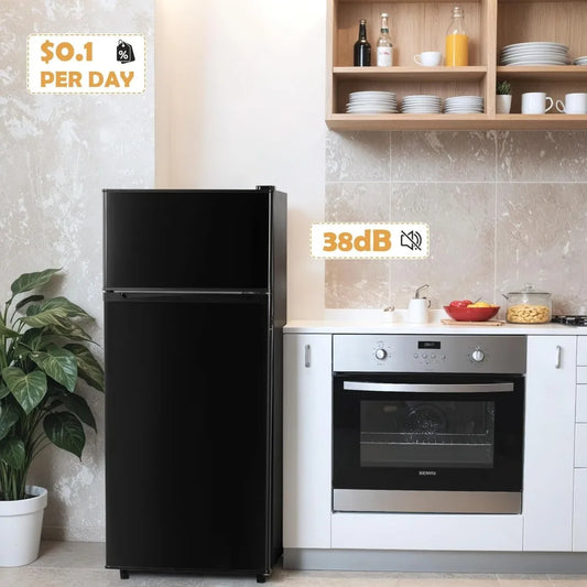 Small Refrigerator with 2 Doors for Kitchen
