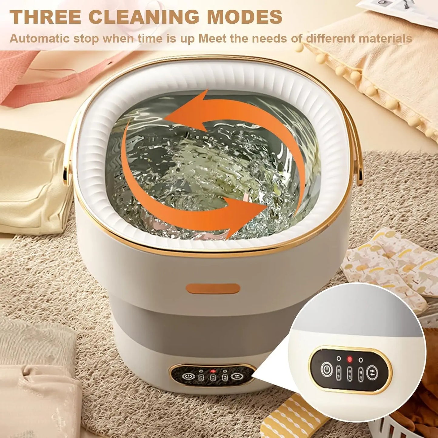 Portable Washing Machine for Underwear & Socks with Washer and Spin Dryer