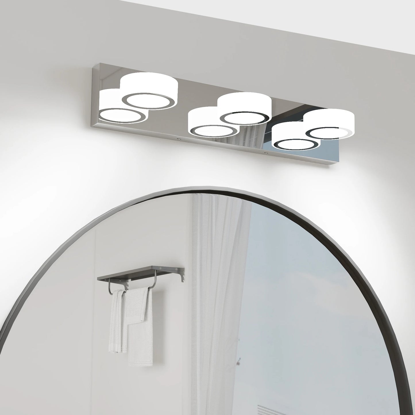 Bathroom LED Modern Black/Chrome Vanity Lights