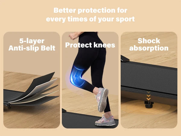 Walking Pad Treadmill with LCD Digital Data Display