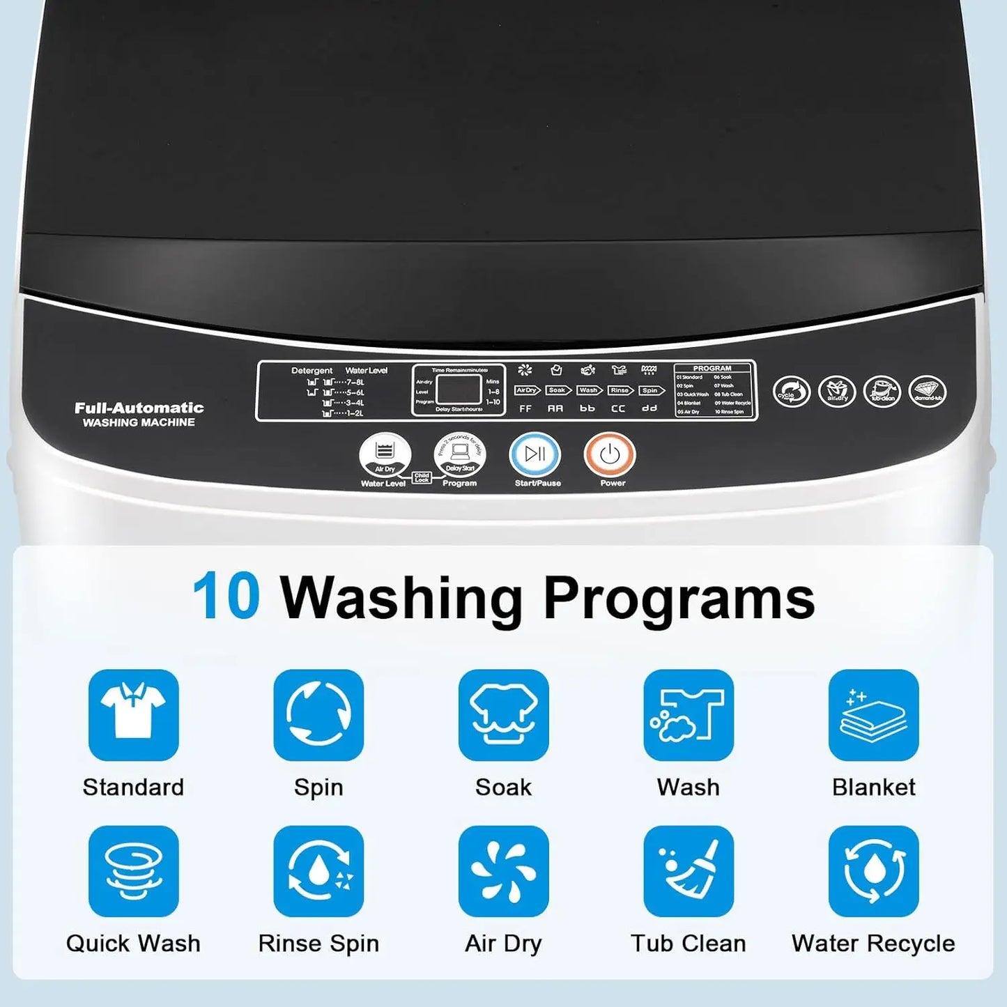 Full-Automatic Laundry Machine with Stainless Steel Drum