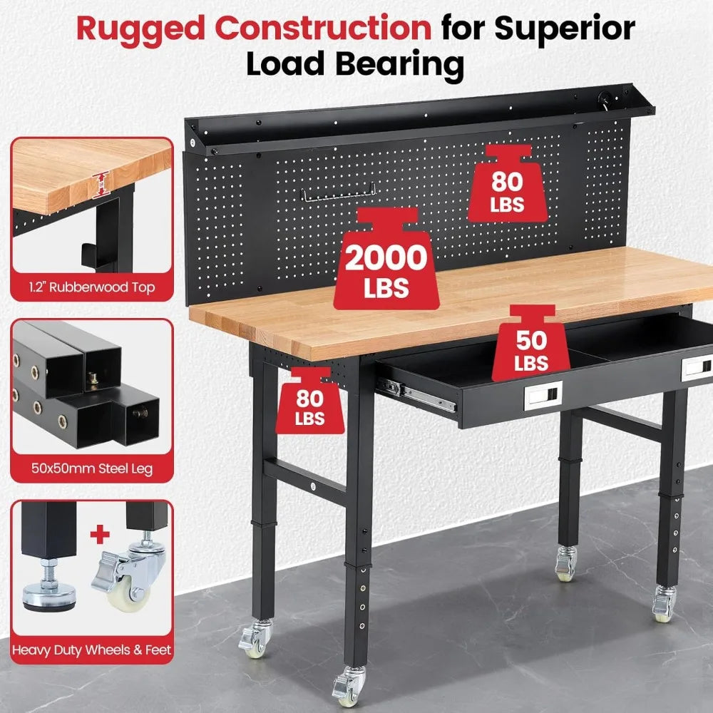 Garage Workbench for Woodworking Workshop
