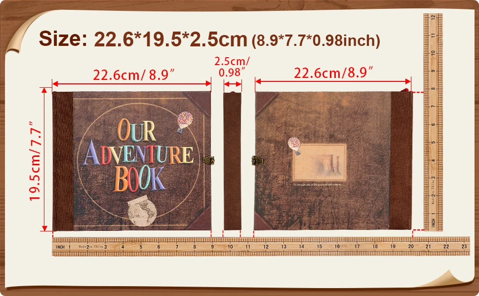 Our Adventure - DIY Handmade Photo Album Scrapbook