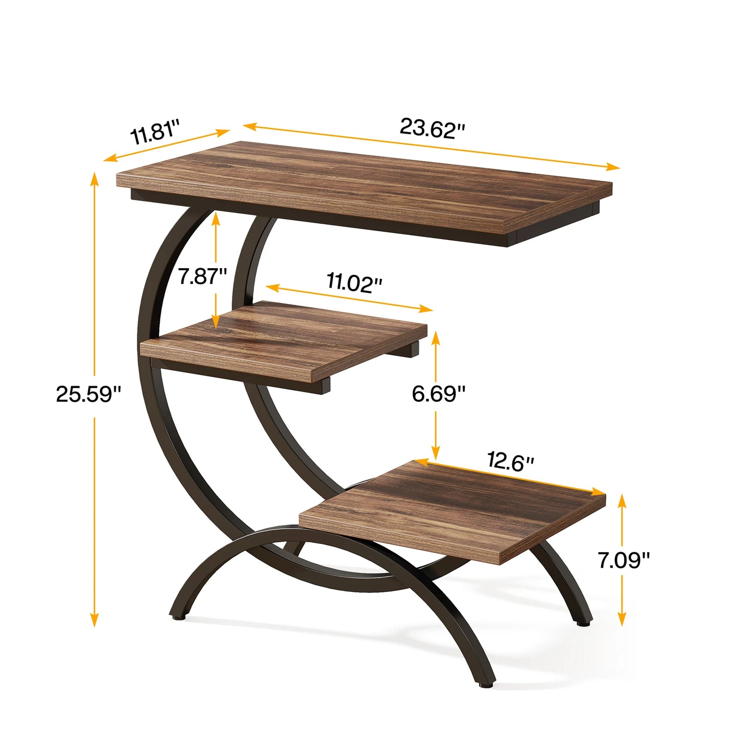 C-Shaped End Table