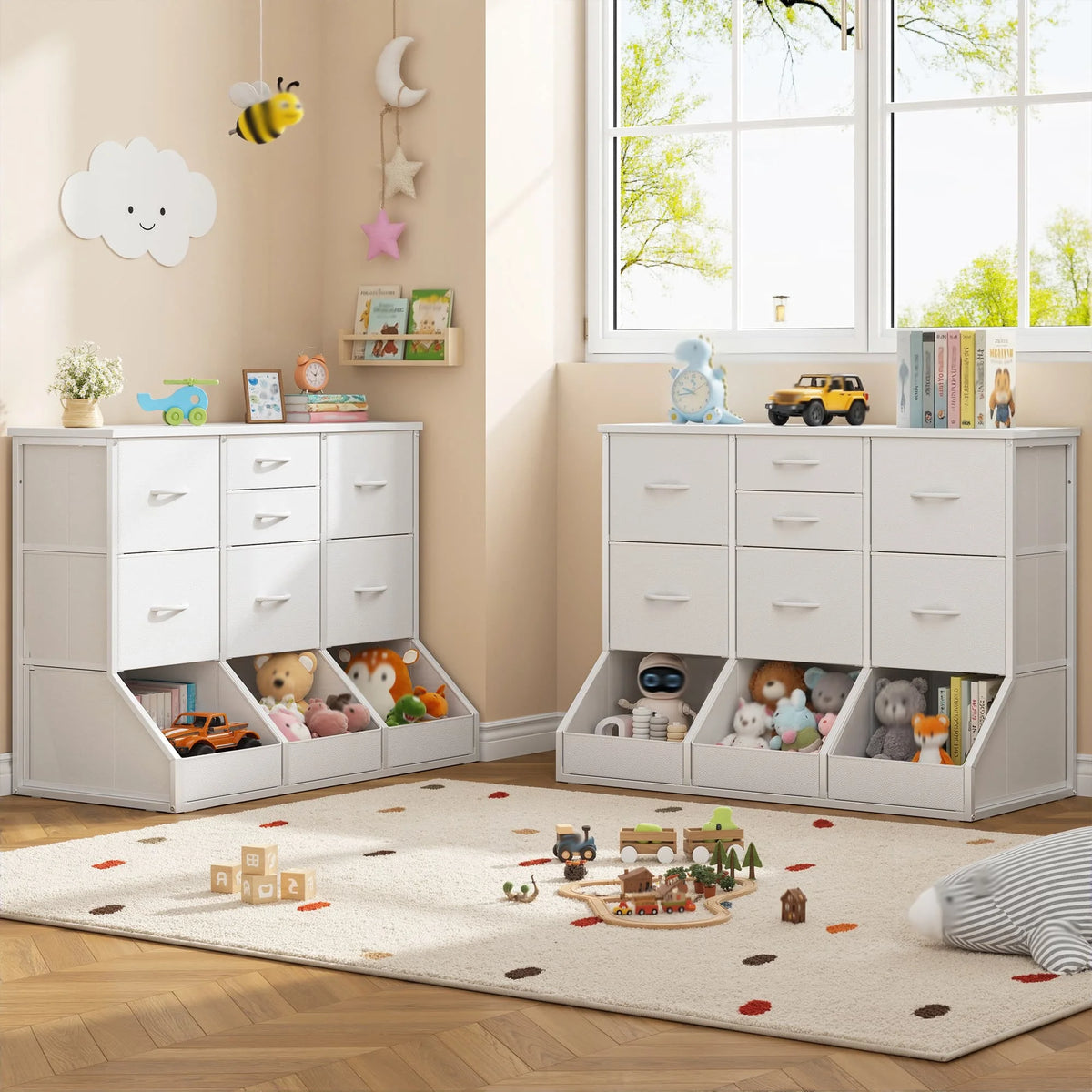 Wood Top & Metal Frame Dresser