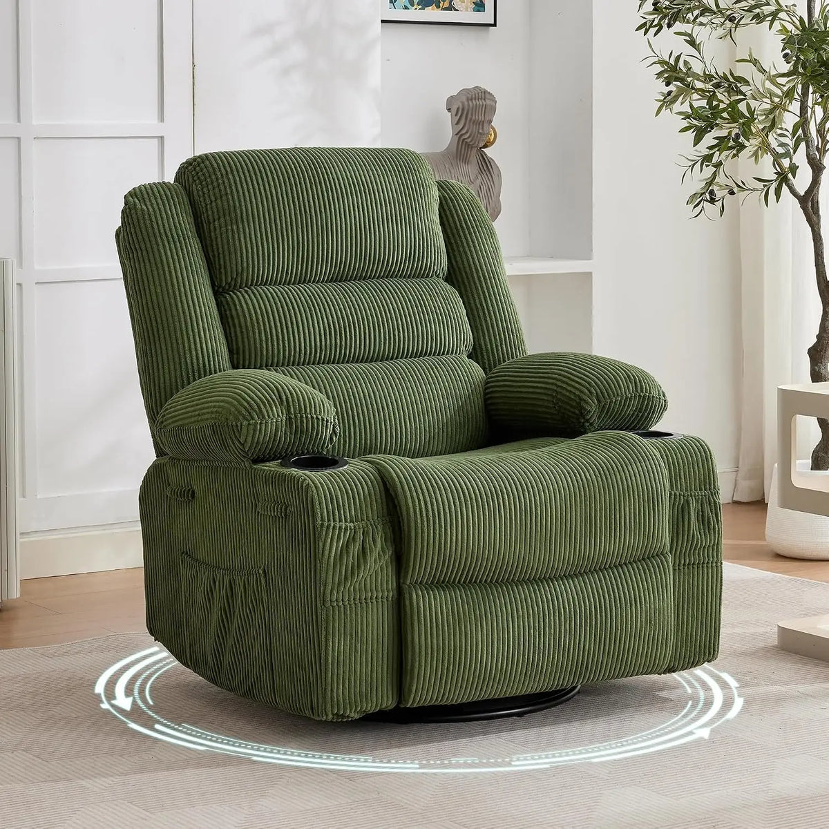 Manual Reclining Chair with Adjustable Headrest