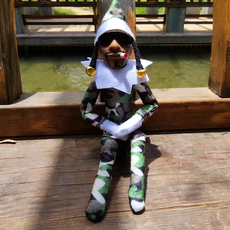 Christmas Elf Doll with Snoop on a Stoop Christmas Trees Decoration