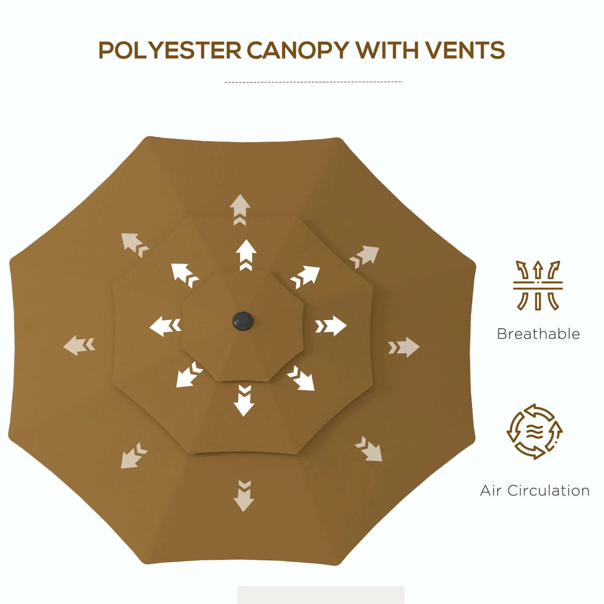 Umbrella with Crank Handle Terrace