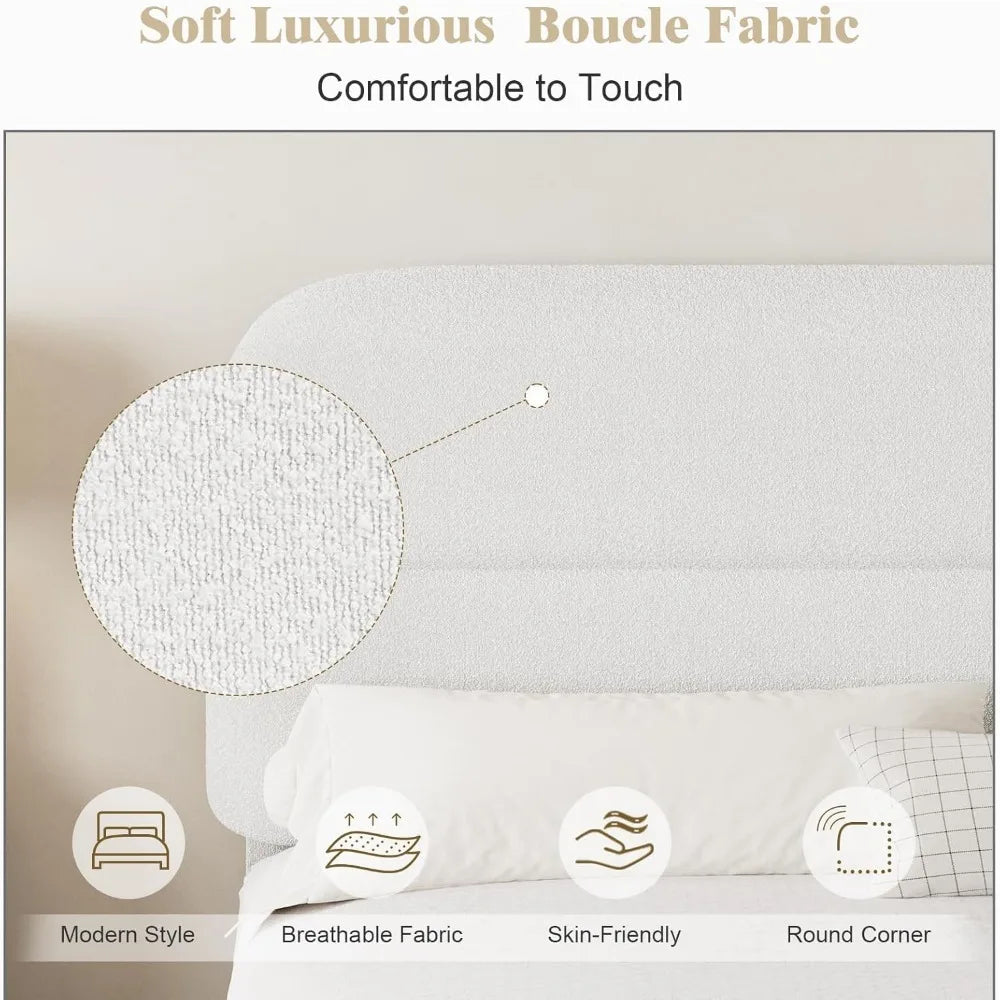 Upholstered Bed Frame with Headboard