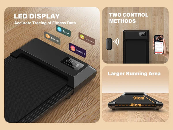 Walking Pad Treadmill with LCD Digital Data Display