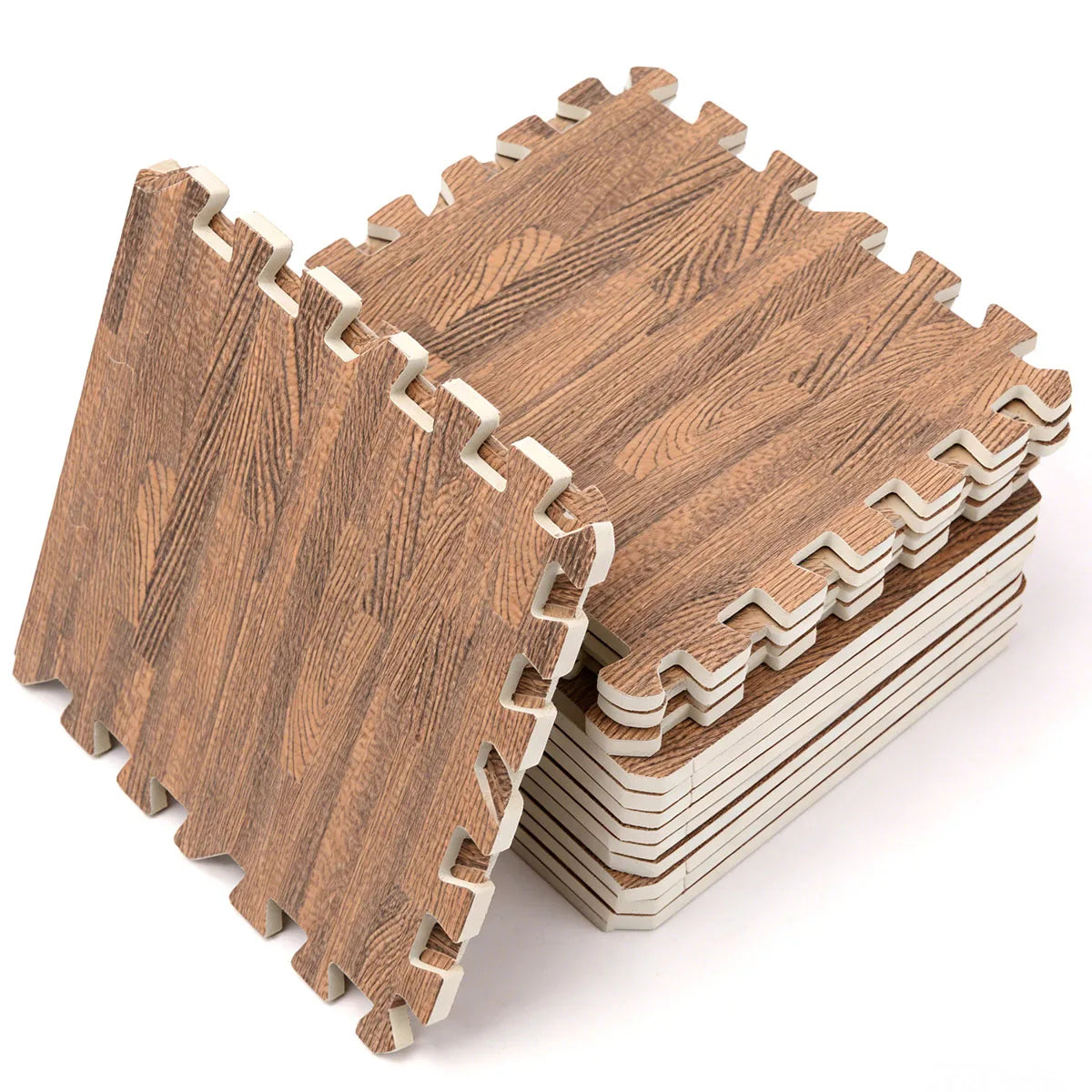 Wood Grain Interlocking Foam Floor Tiles