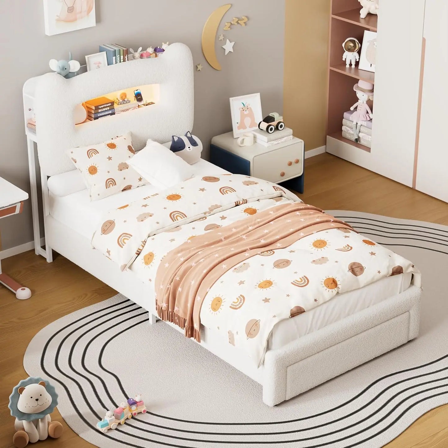 Upholstered Full Bed Frame with