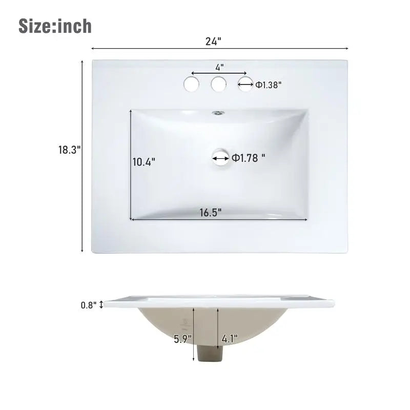 Bath Vanity with Ceramic Sink