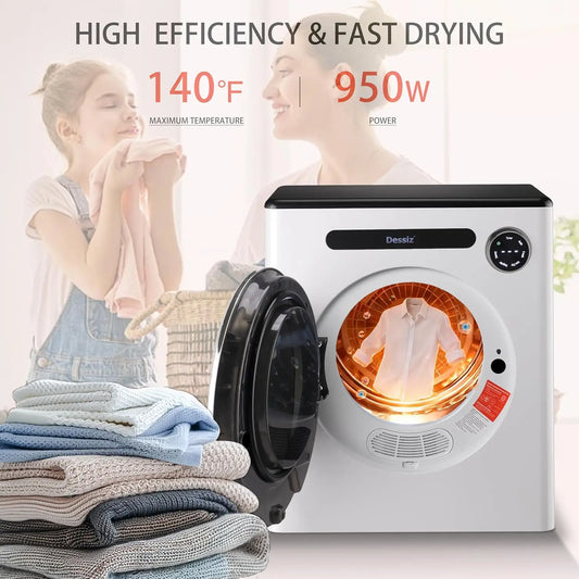 Compact Portable Laundry Clothes Dryer Front Load Stainless Steel