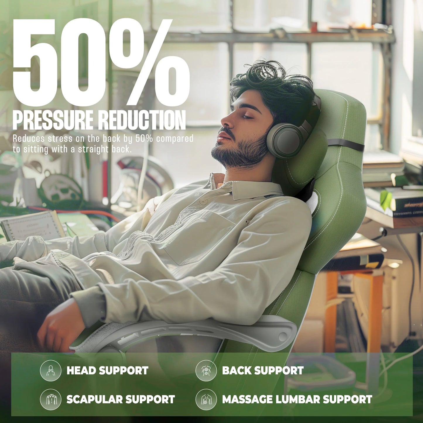 Big and Tall Gaming Chair with Footrest