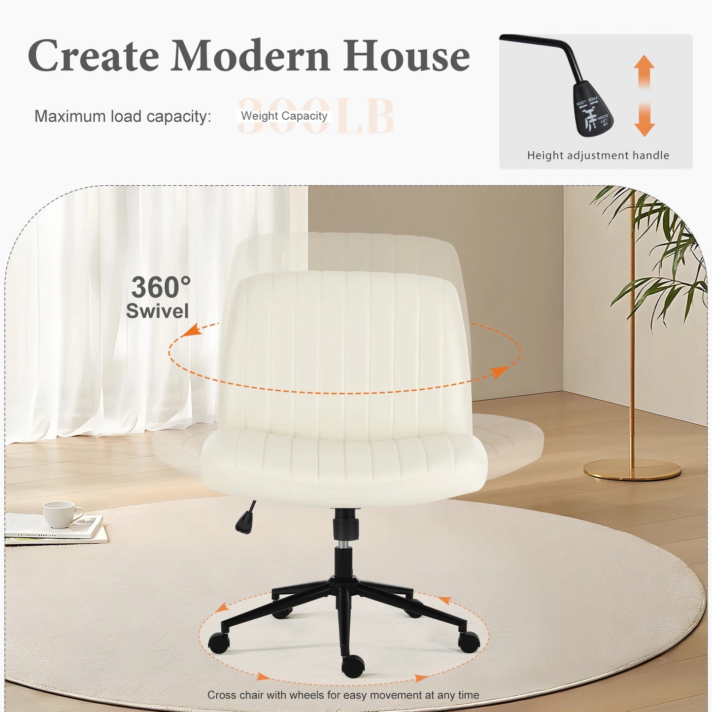 Office Chair with Wheels