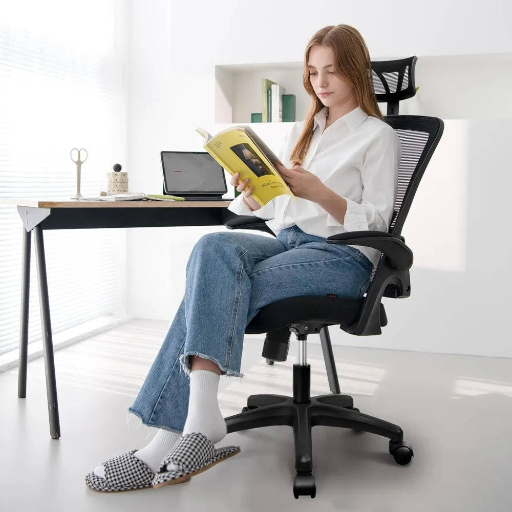 Ergonomic Adjustable Chair with a High Back Computer Comfy Task Office Chair