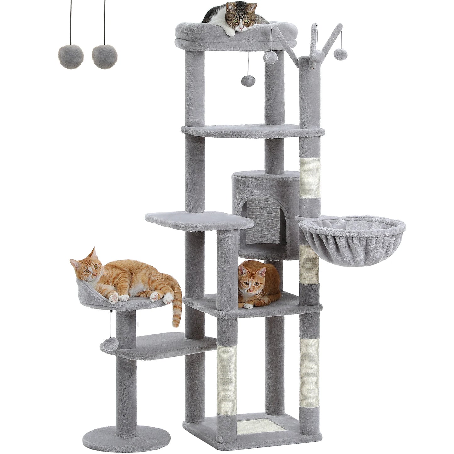 Multi-Level Cat Tree with Scratching Post