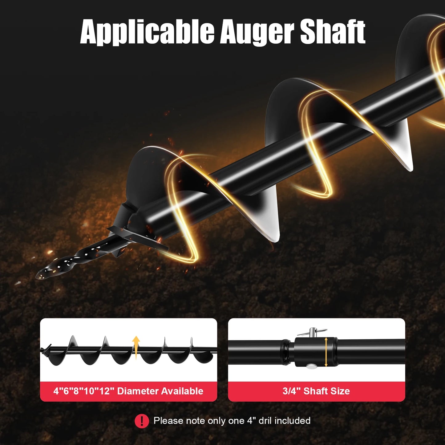 Electric Post Hole Digger with Drill Earth Auger