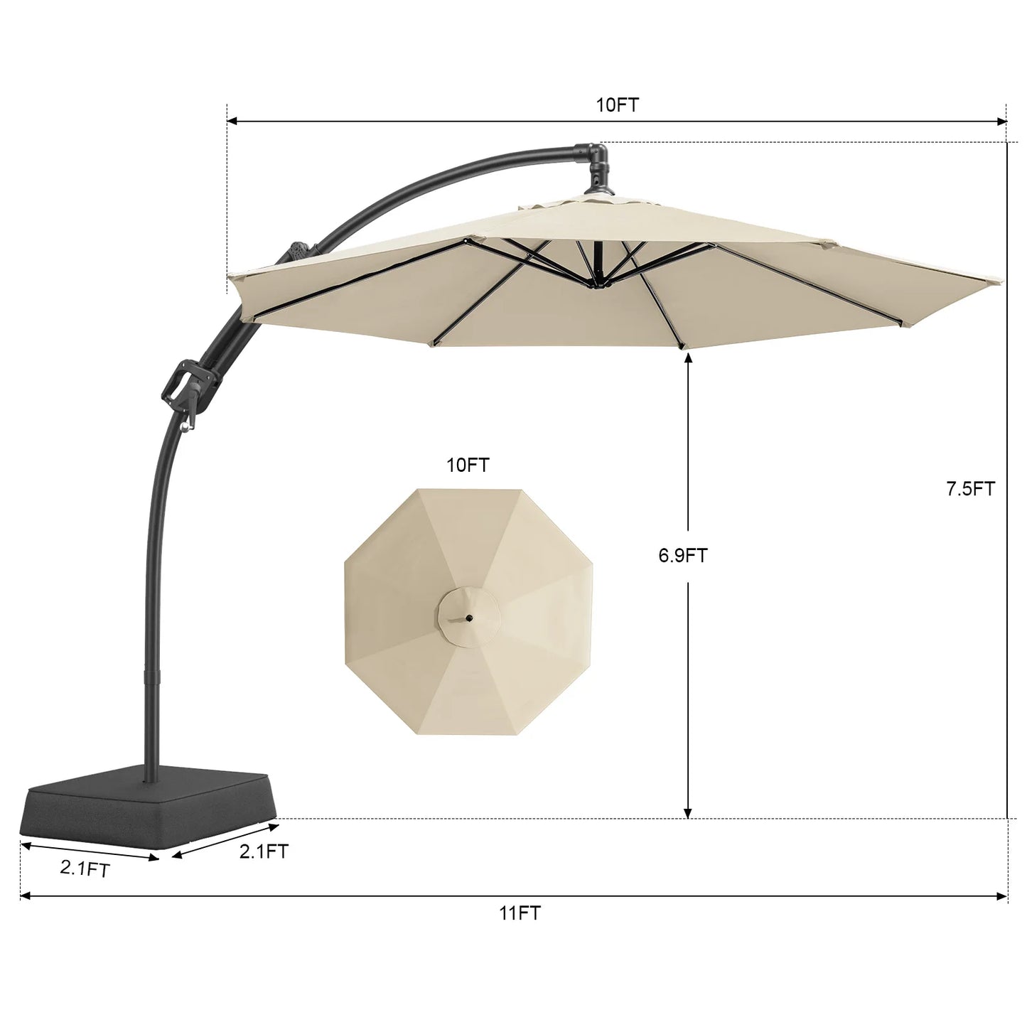 Outdoor Patio Umbrella with Base Included