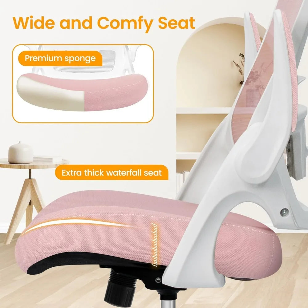 Ergonomic Adjustable Chair with a High Back Computer Comfy Task Office Chair