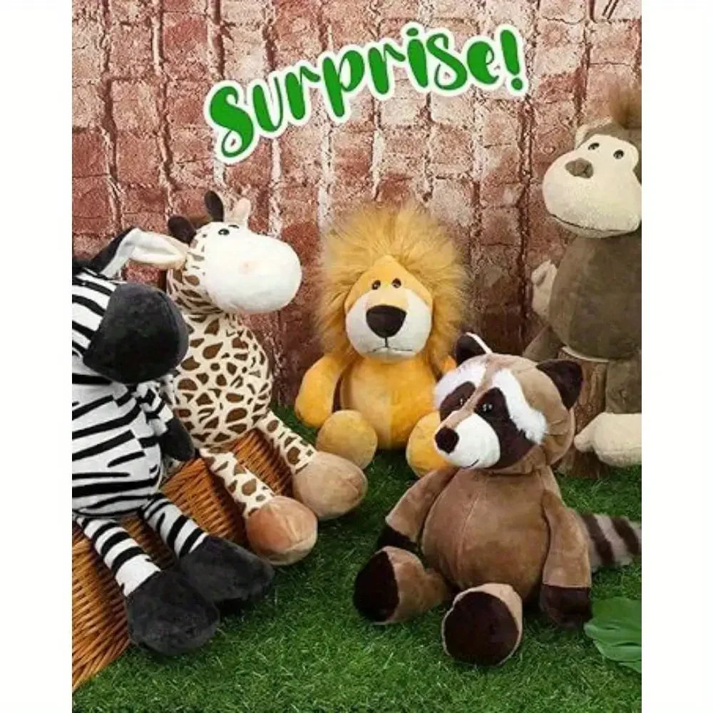 Safari Stuffed Animals Plush Set