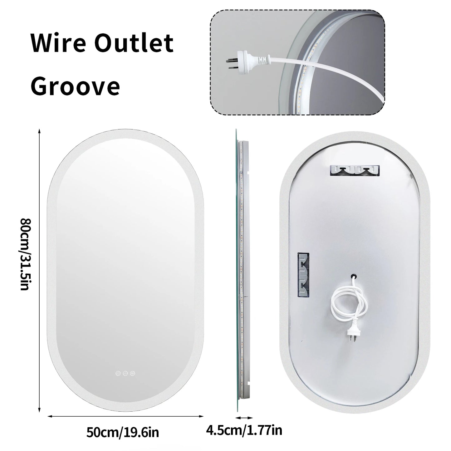 Vanity Mirror for Wall Mounted Back Lighted Mirror with Lights