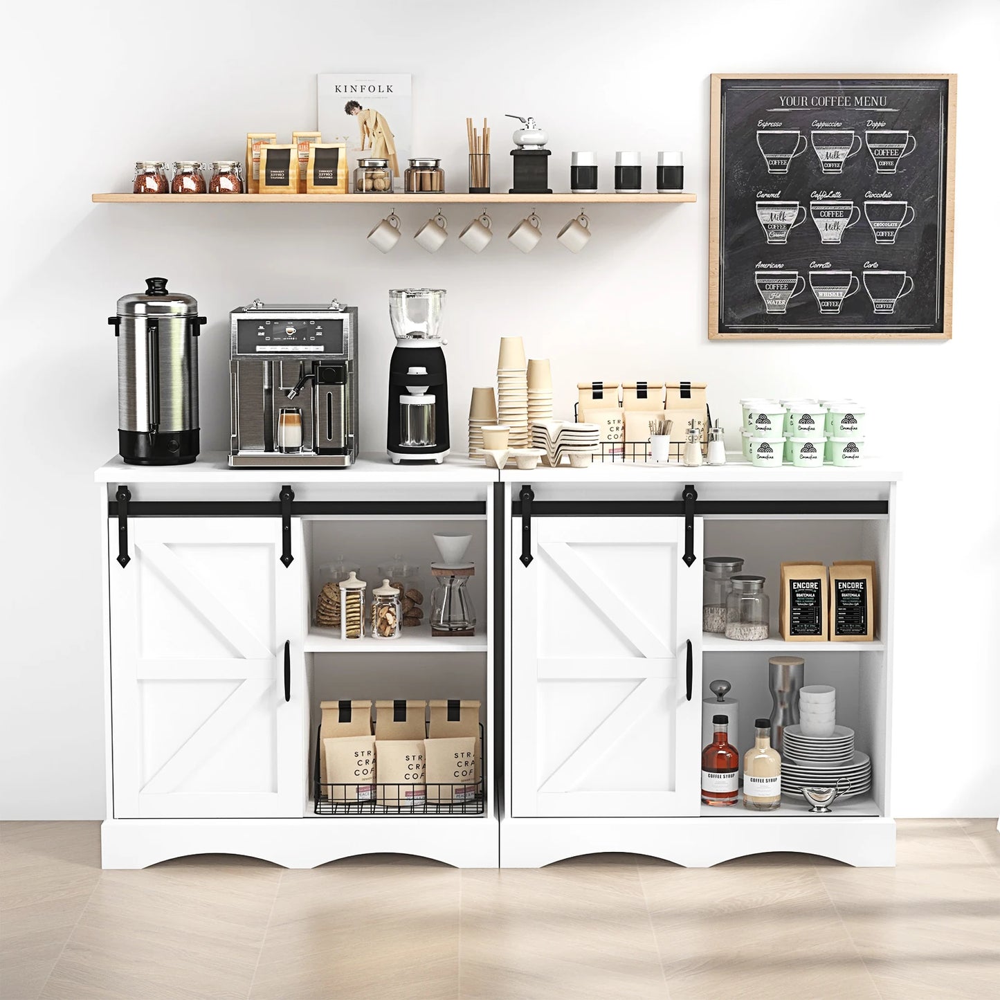 Rustic Coffee Bar Cabinet