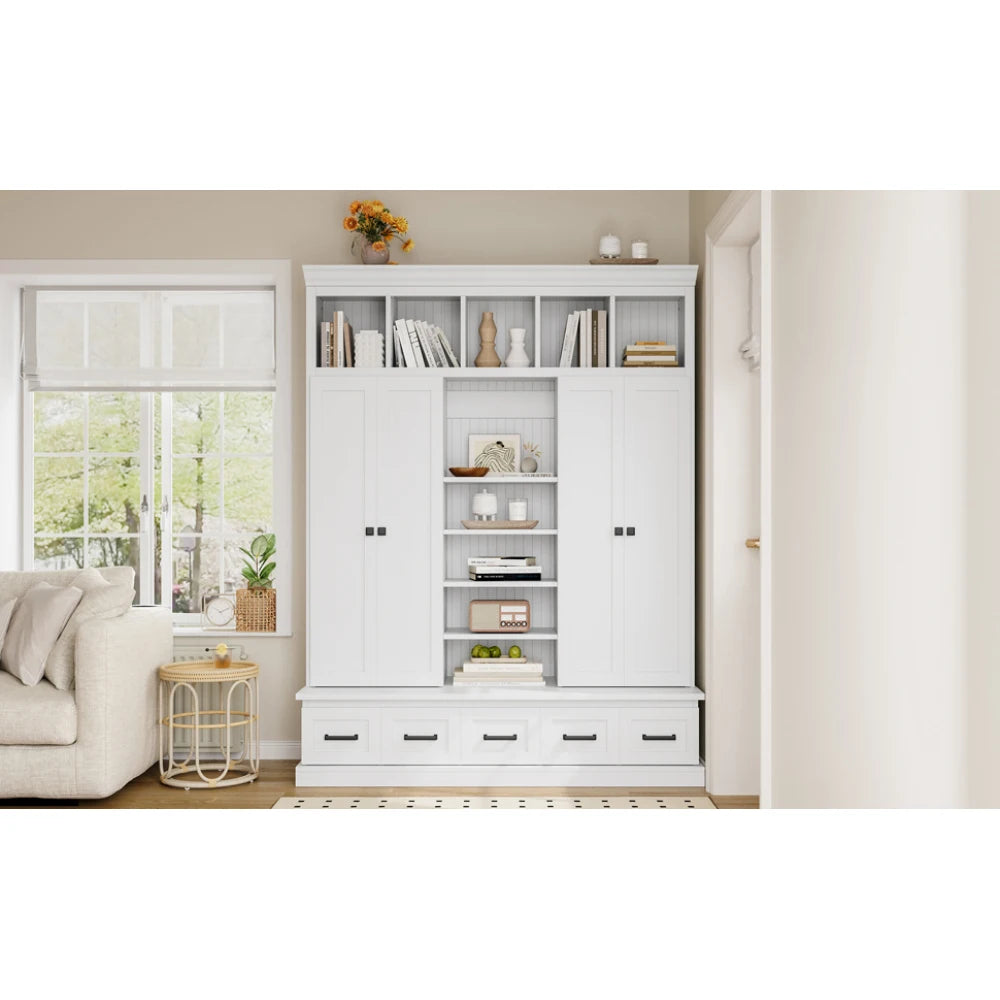 Hall Entryway Storage Organizer Cabinet with Bench