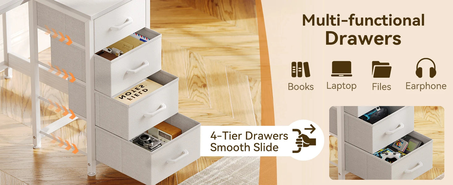 L Shaped Reversible Study Desk