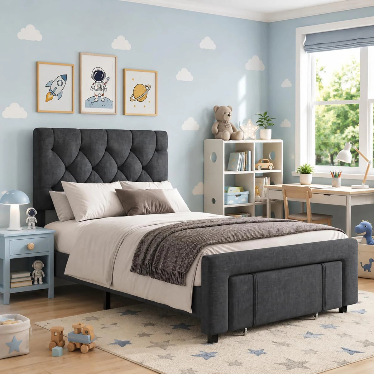 Platform Bed Frame With Storage Drawers,