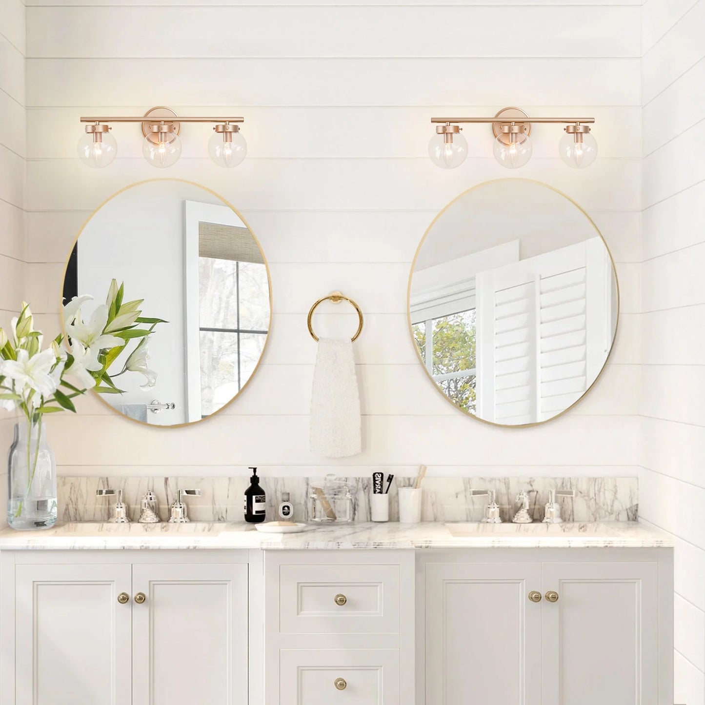 Modern Wall Sconces Brushed Gold Vanity Lights