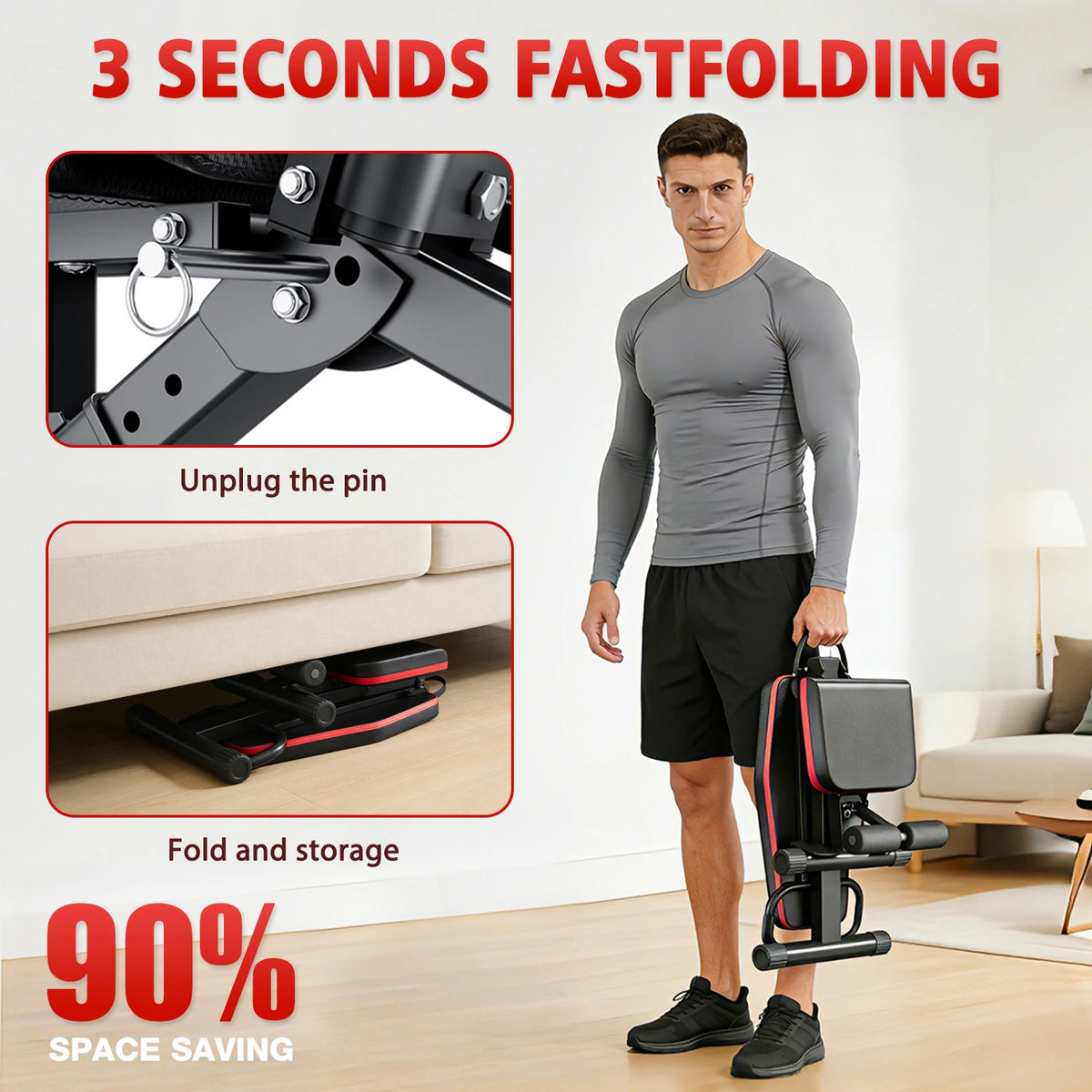 14-in-1 Foldable Dumbbell Bench Weight