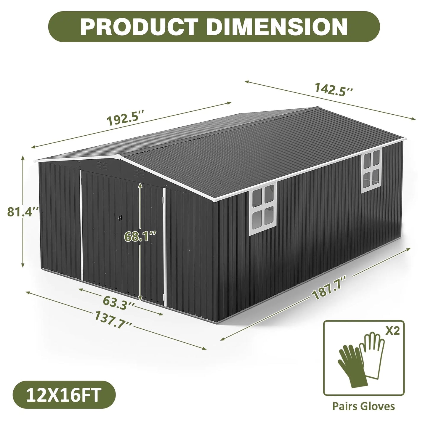 Heavy-Duty Metal Frame w/ Lockable Door